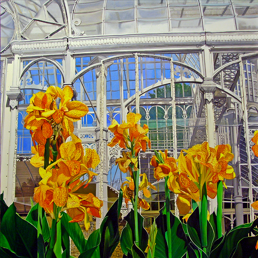 "Victorian Greenhouse" An Original Oil Painting by Matthew Holden Bates